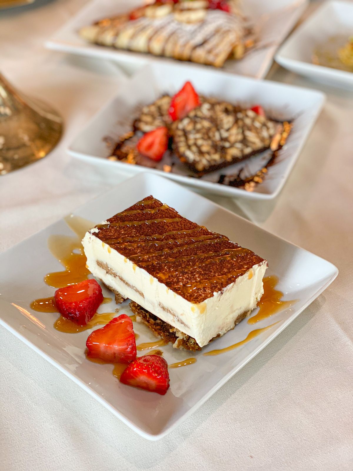 A dessert plated at Layal Cafe